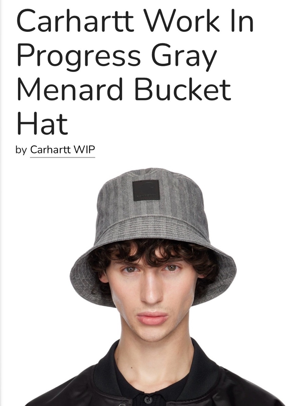 Carhartt Gray Menard Bucket Hat Men’s Medium to Large Cotton
